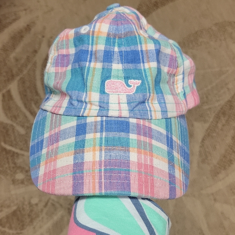Vineyard Vines Colorful Plaid Baseball Cap